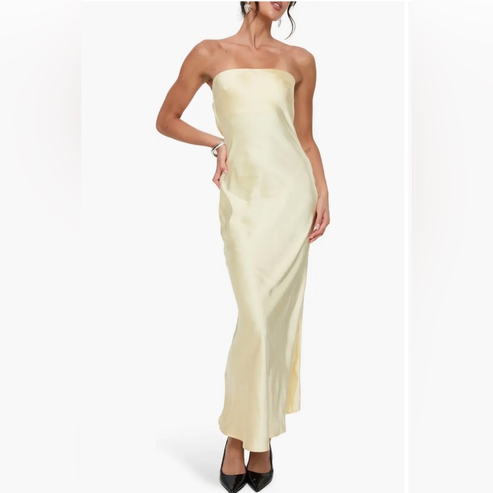 Princess Polly Haley Maxi Dress Champagne